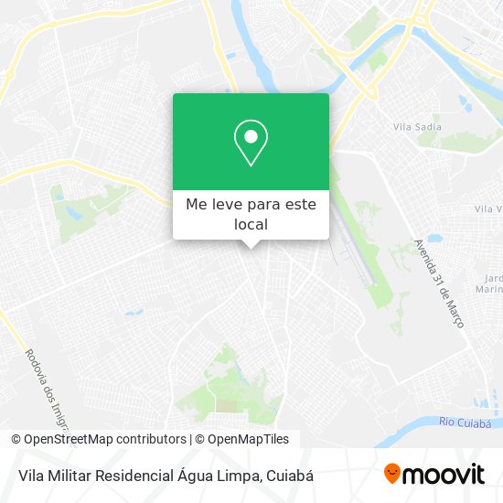 Vila Militar Residencial Água Limpa mapa