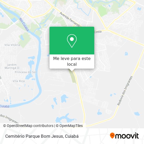 Cemitério Parque Bom Jesus mapa