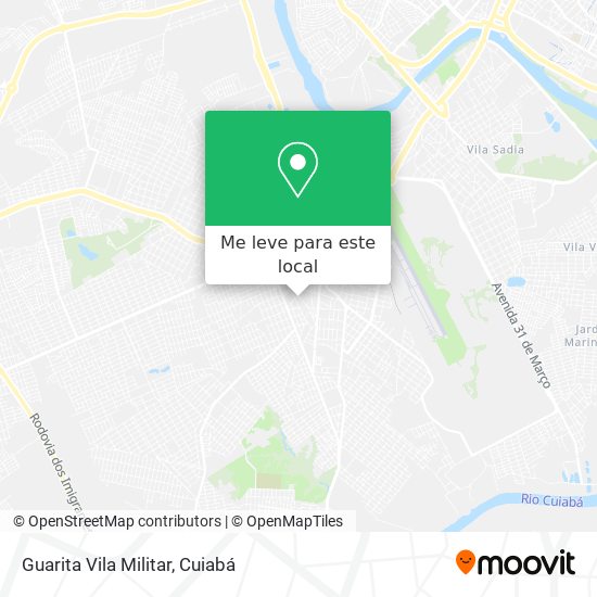 Guarita Vila Militar mapa