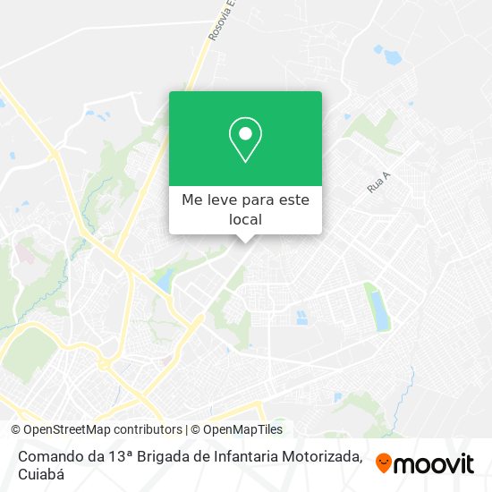 Comando da 13ª Brigada de Infantaria Motorizada mapa