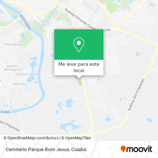 Cemitério Parque Bom Jesus mapa