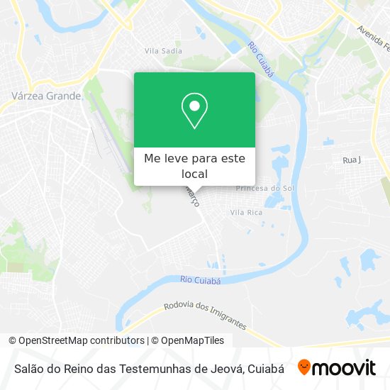 Salão do Reino das Testemunhas de Jeová mapa