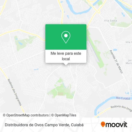 Distribuidora de Ovos Campo Verde mapa