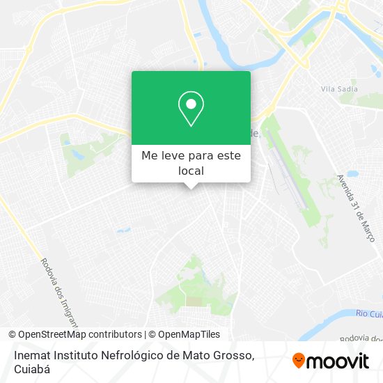 Inemat Instituto Nefrológico de Mato Grosso mapa