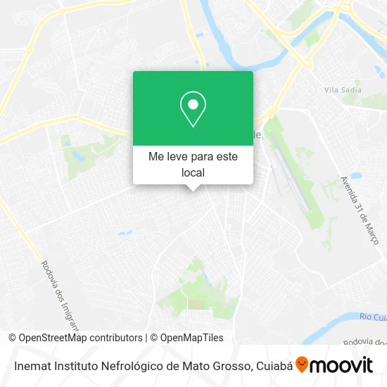 Inemat Instituto Nefrológico de Mato Grosso mapa
