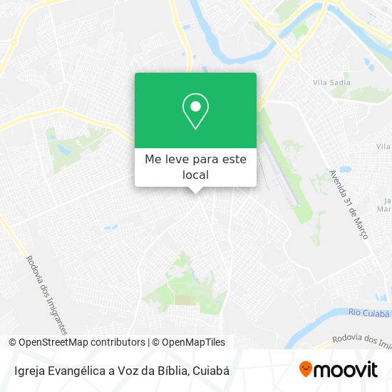 Igreja Evangélica a Voz da Bíblia mapa
