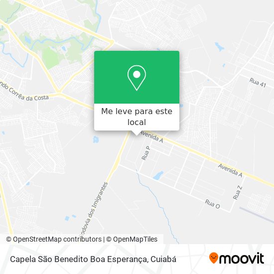 Capela São Benedito Boa Esperança mapa