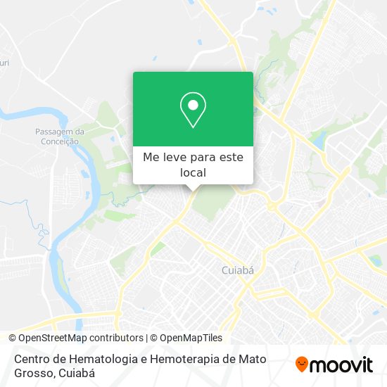 Centro de Hematologia e Hemoterapia de Mato Grosso mapa