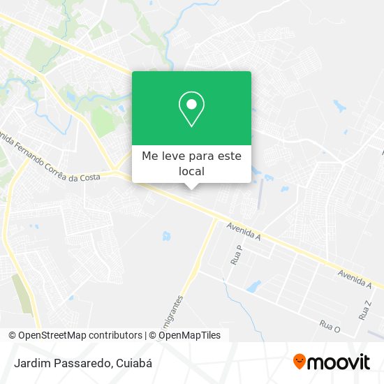 Jardim Passaredo mapa