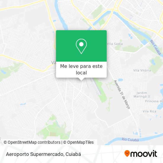 Aeroporto Supermercado mapa