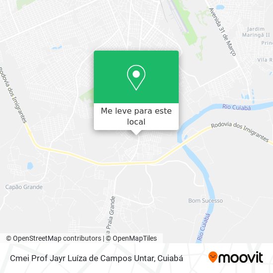 Cmei Prof Jayr Luíza de Campos Untar mapa
