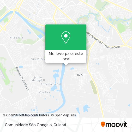Comunidade São Gonçalo mapa
