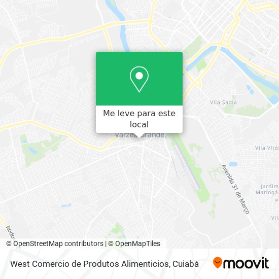 West Comercio de Produtos Alimenticios mapa