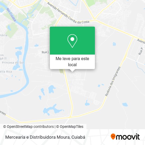 Mercearia e Distribuidora Moura mapa