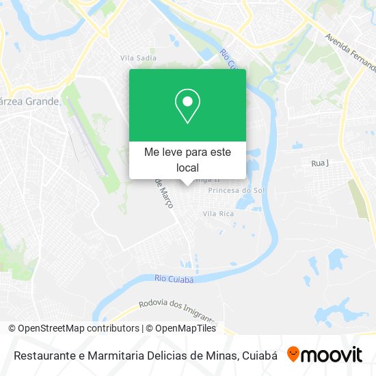 Restaurante e Marmitaria Delicias de Minas mapa