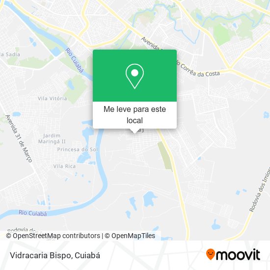 Vidracaria Bispo mapa
