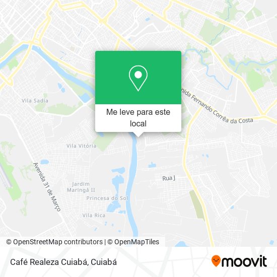 Café Realeza Cuiabá mapa