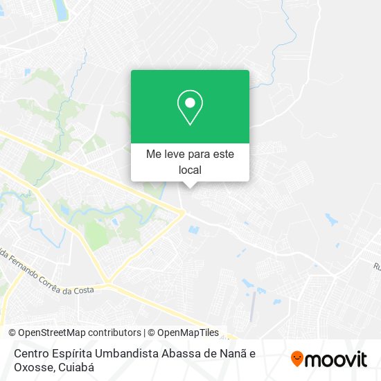 Centro Espírita Umbandista Abassa de Nanã e Oxosse mapa