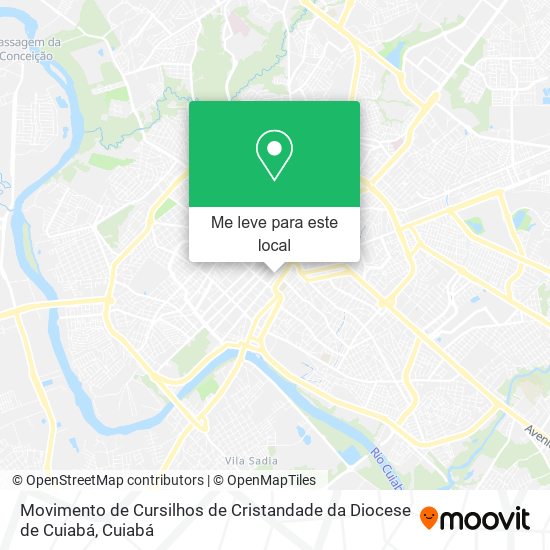 Movimento de Cursilhos de Cristandade da Diocese de Cuiabá mapa