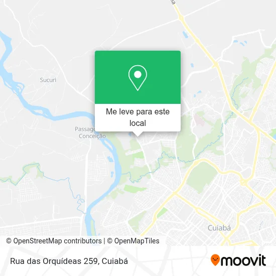 Rua das Orquídeas 259 mapa