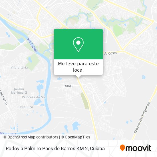 Rodovia Palmiro Paes de Barros KM 2 mapa