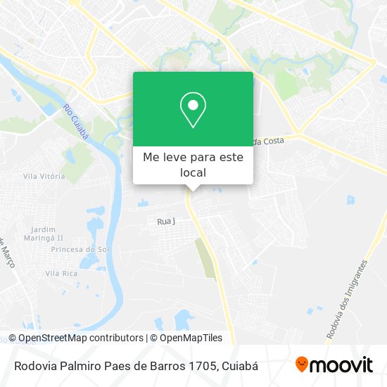 Rodovia Palmiro Paes de Barros 1705 mapa