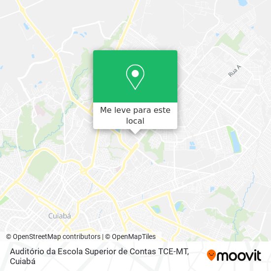 Auditório da Escola Superior de Contas TCE-MT mapa