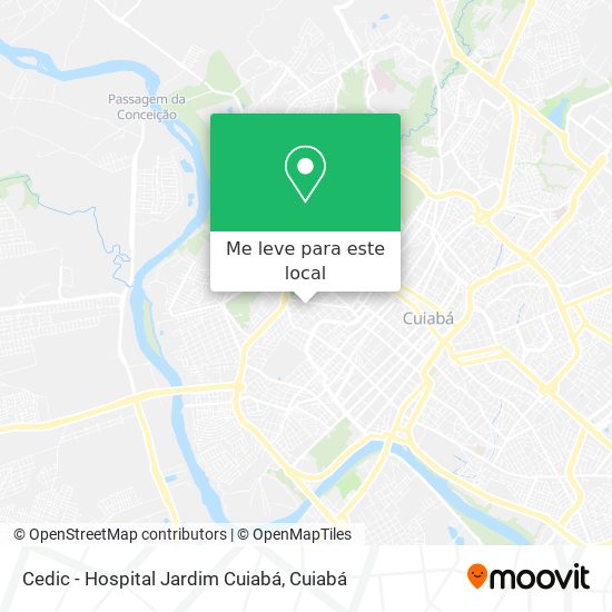 Cedic - Hospital Jardim Cuiabá mapa