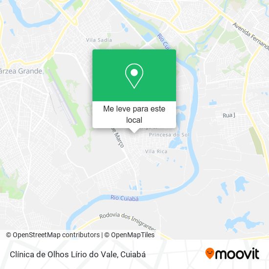 Clínica de Olhos Lírio do Vale mapa
