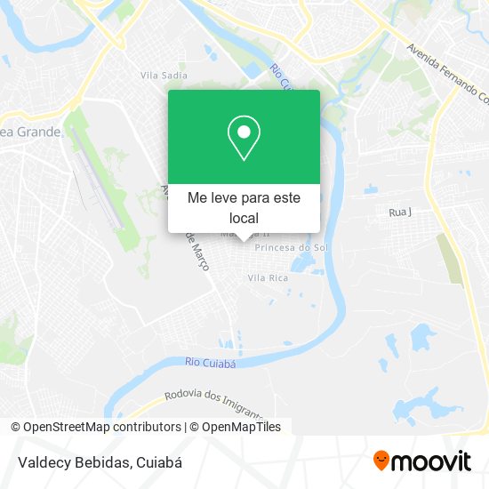 Valdecy Bebidas mapa