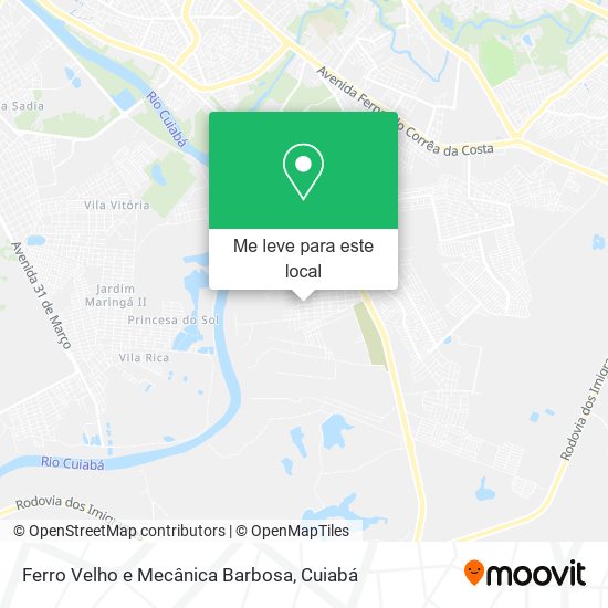 Ferro Velho e Mecânica Barbosa mapa