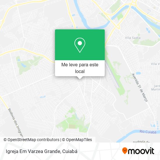 Igreja Em Varzea Grande mapa