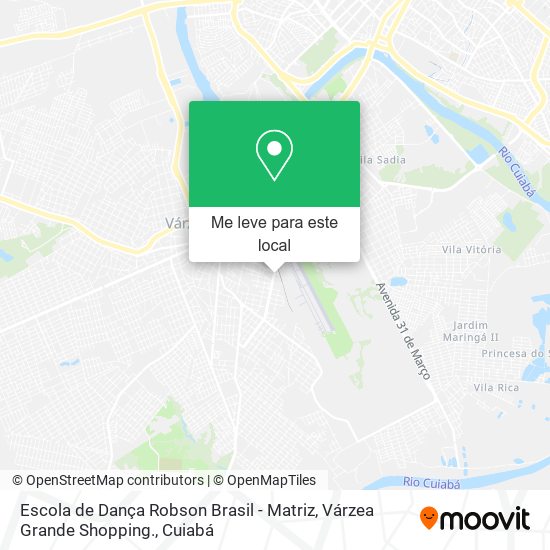 Escola de Dança Robson Brasil - Matriz, Várzea Grande Shopping. mapa