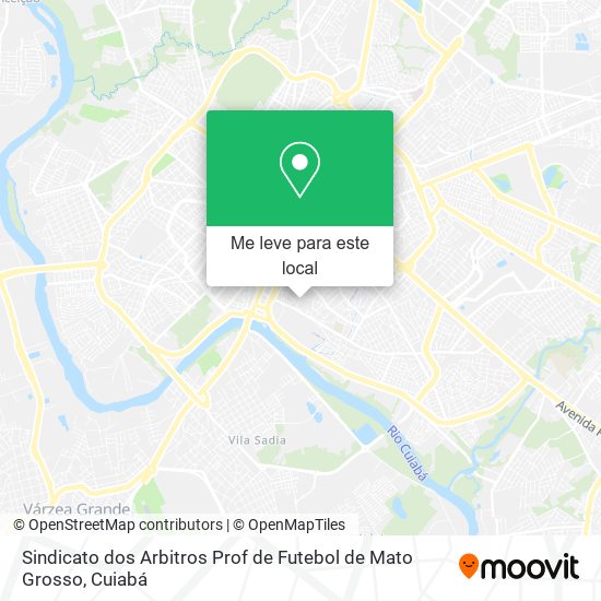 Sindicato dos Arbitros Prof de Futebol de Mato Grosso mapa
