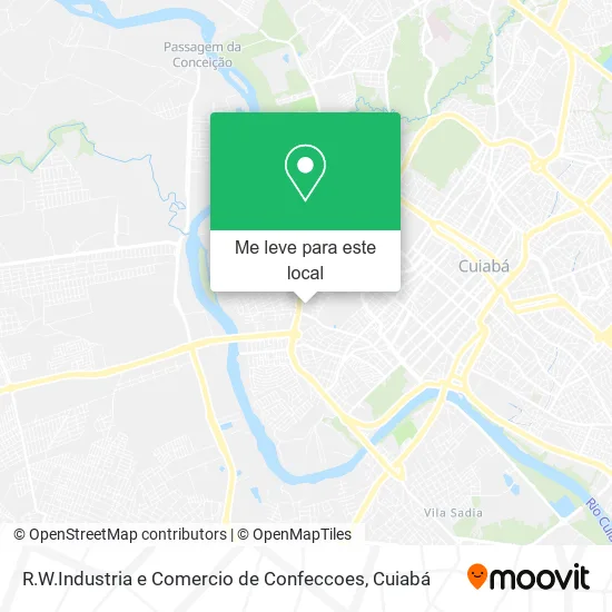 R.W.Industria e Comercio de Confeccoes mapa