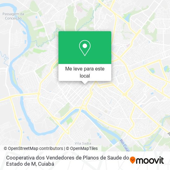 Cooperativa dos Vendedores de Planos de Saude do Estado de M mapa