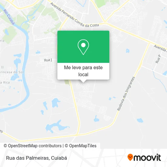 Rua das Palmeiras mapa