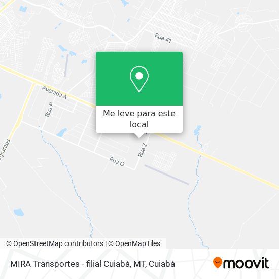 MIRA Transportes - filial Cuiabá, MT mapa