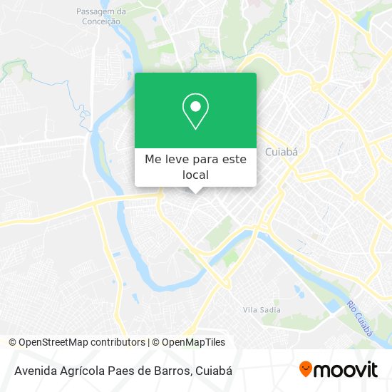 Avenida Agrícola Paes de Barros mapa