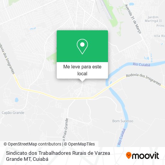 Sindicato dos Trabalhadores Rurais de Varzea Grande MT mapa