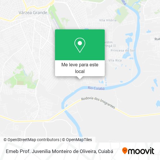 Emeb Prof. Juvenilia Monteiro de Oliveira mapa