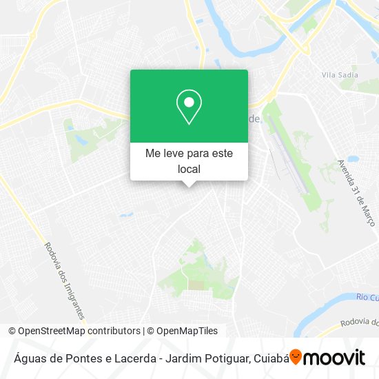 Águas de Pontes e Lacerda - Jardim Potiguar mapa