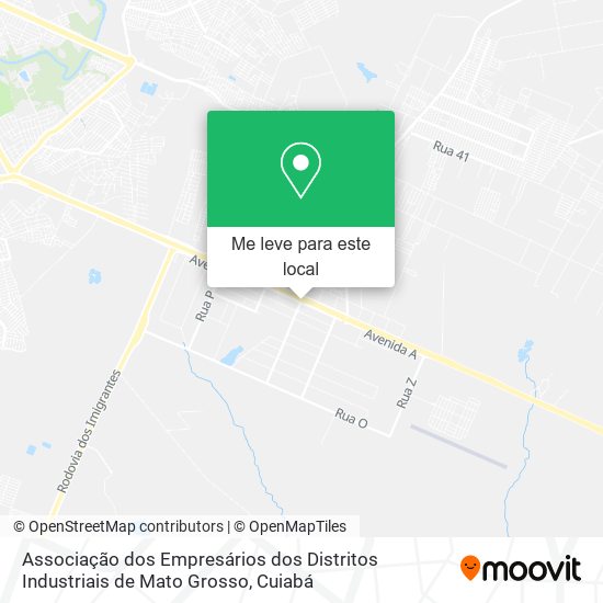 Associação dos Empresários dos Distritos Industriais de Mato Grosso mapa