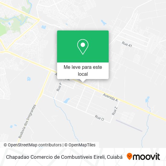 Chapadao Comercio de Combustiveis Eireli mapa