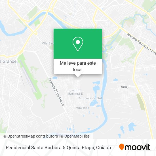 Residencial Santa Bárbara 5 Quinta Etapa mapa