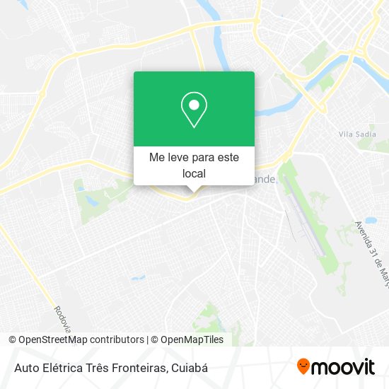 Auto Elétrica Três Fronteiras mapa