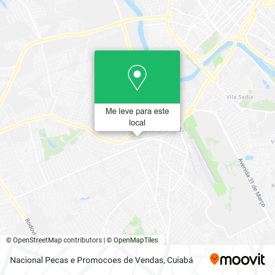 Nacional Pecas e Promocoes de Vendas mapa