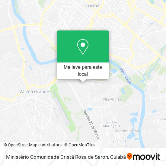 Ministério Comunidade Cristã Rosa de Saron mapa