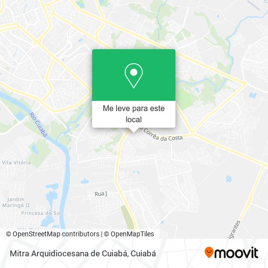 Mitra Arquidiocesana de Cuiabá mapa