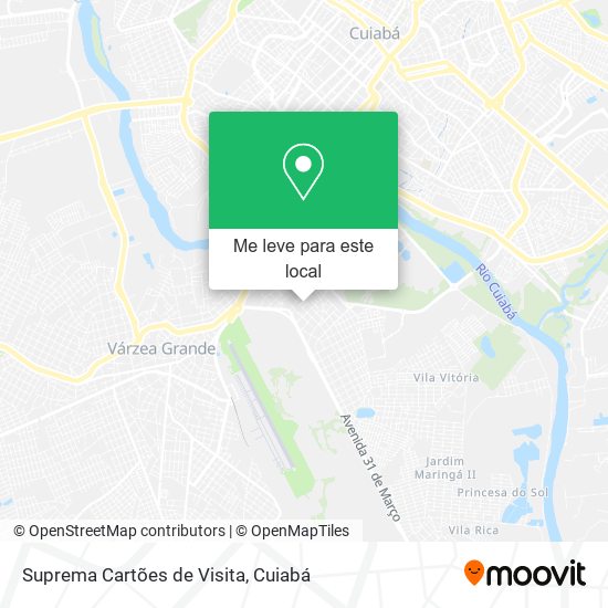 Suprema Cartões de Visita mapa